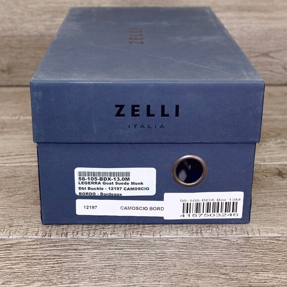 * NIB * $495 Nordstrom ZELLI Italia 13 M Bordo Goatskin Suede * add $15 Trees main image 11